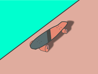 Skateboard 1 2d design illustration vector