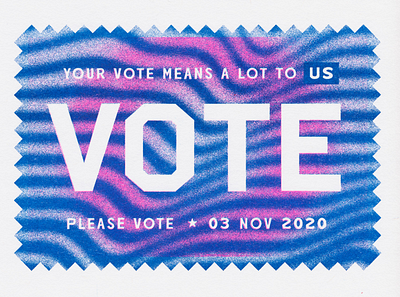 Please Vote 2020 2020 design illustration lettering pattern psychedelic riso risograph vote