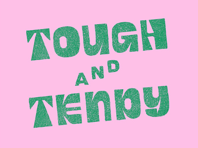 Tough and Tendy 60s 70s drawing illustration lettering procreate