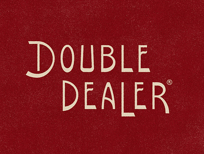 Double Dealer Logotype 1920 1930 art deco art nouveau bar bespoke brand branding custom design hand made illustration lettering logo logotype new orleans
