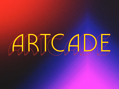 Artcade Logo Concept 3d 70s 80s arcade aura branding concept design gallery gradient grain logo videogame
