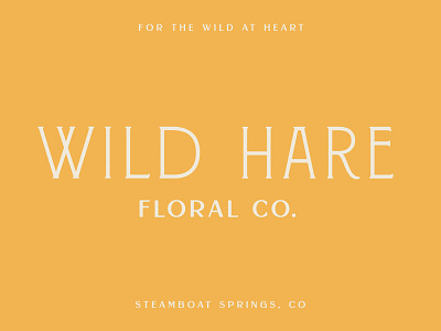Wild Hare Floral Co. Logo brand branding design floral florist lettering logo vector wedding yellow