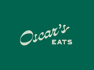 Oscar's Eats Logo Design brand branding delicatessen design food lettering sandwiches script