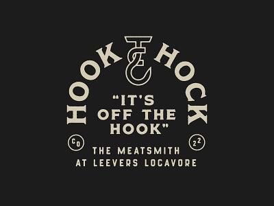 Hook & Hock Butcher Shop ampersand brand branding butcher design food grocery identity lettering logo meatsmith vector
