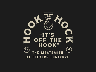 Hook & Hock Butcher Shop ampersand brand branding butcher design food grocery identity lettering logo meatsmith vector