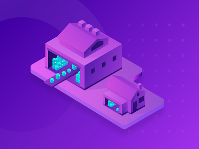 Isometric Warehouse eccomerce isometric