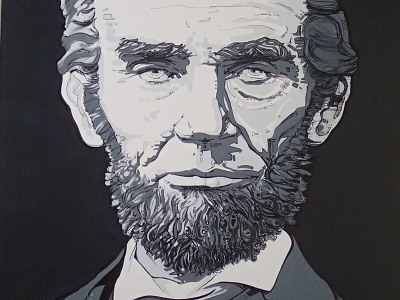 Lincoln abraham acrylic lincoln painting president