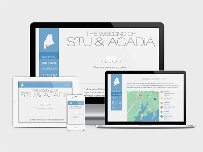 Stucadia responsive web design wedding website
