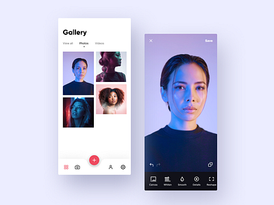 Facetune Concept app clean design editor facetune gallery interface iphone minimal mobile photo ui