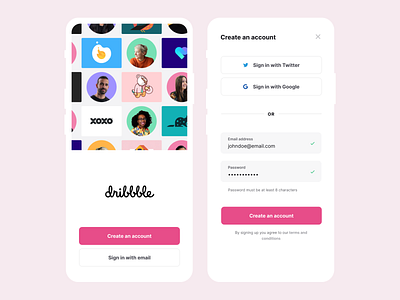 Daily UI #1 - Sign up concept app clean daily ui daily ui 1 daily ui challenge design dribbble form interface ios iphone log in minimal mobile register sign in sign up simple ui ux