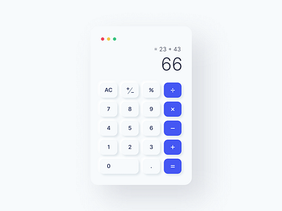 Daily UI #4 - Calculator App app calculator clean daily ui daily ui 004 daily ui challenge design mac mac os neumorphic neumorphism ui ux