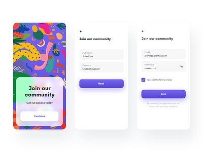 Adobe XD - Social Sign Up