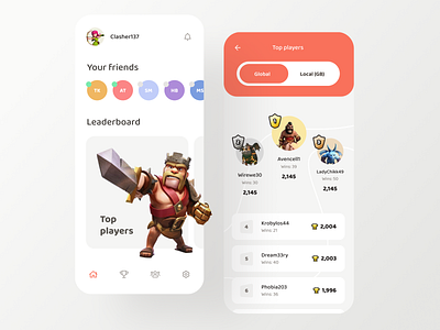 Daily UI 19 - Leaderboard Mobile App