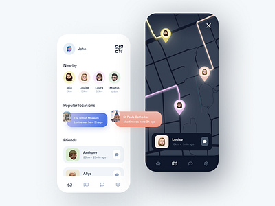 Daily UI Challenge 20 - Location Tracker Mobile App