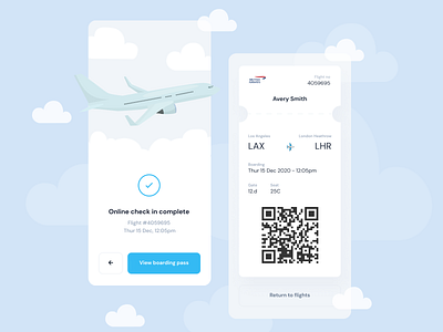 Boarding pass mobile app