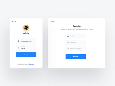 Log in and Register App Concept app clean design system form input ios log in log in form log in screen login screen minimal onboarding profile register registration sign in sign in page sign up signin simple