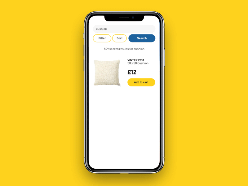 IKEA Search - #dailyui 022 adobe after effects animation app commerce daily ui dailyui design ikea interface ios iphone iphone x madewithadobexd mobile phone search ui ux xd
