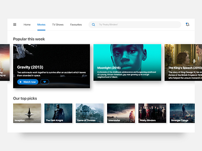 Smart TV App - #dailyui 025 025 adobe app daily ui design film interface madewithadobexd movie netflix smart tv ui ux
