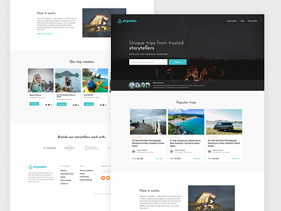 Airguides - Travel Website Redesign clean figma flat holiday minimal travel ui web webdesign website