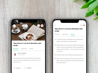 Recipe Mobile App Concept