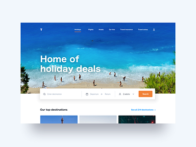 Travel Agency Landing Page beach clean holiday homepage interface landing landing page travel travel agency ui ux vacation web design website