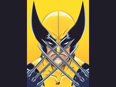 X-Men Wolverine Art Poster adobe illustrator art comic art graphic design illustration marvel marvel art poster vector vector art vector poster wolverine x men x men art
