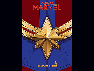 Captain Marvel Logo Poster adobe illustrator art avengers captain marvel design graphic design illustration logo logo design marvel ms marvel poster vector vector art vector poster