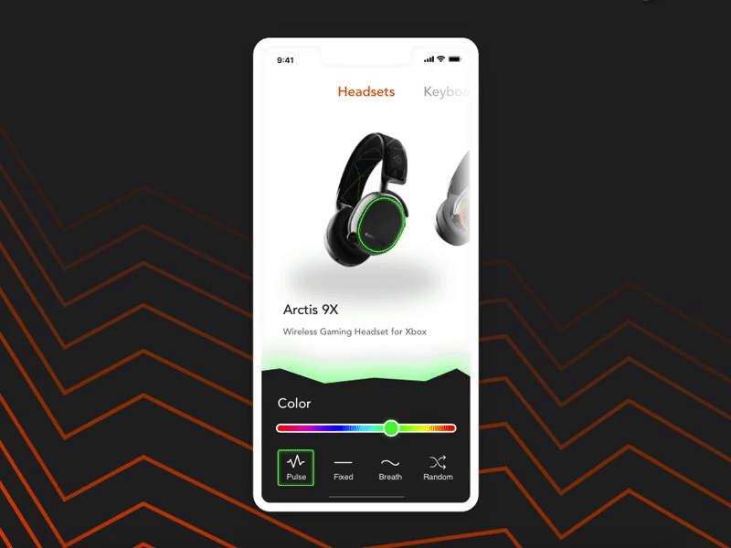 Steelseries Spark - RGB Control APP app color color picker headphone headset light rgb slider steelseries switch