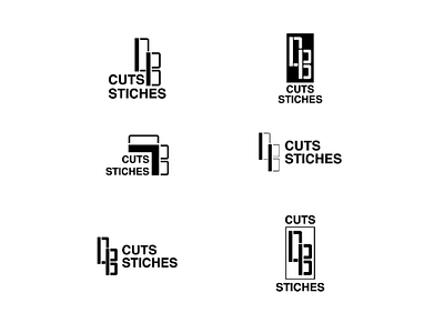 Cuts and Stiches brand identity branding logo