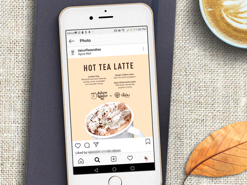 Instagram Social Media Content Design for Tea Shop