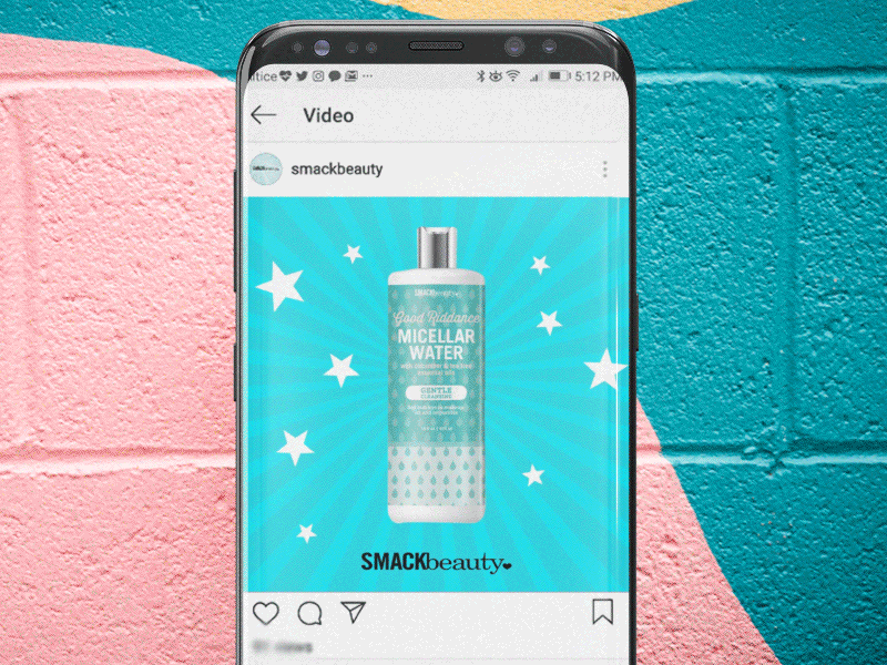 Colorful Social Media Beauty Product Animations