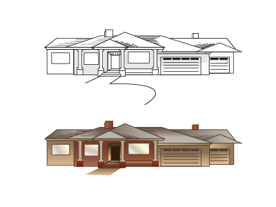 House Exterior house sketch