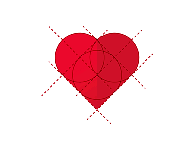 Growing Heart bright red build gif graph heart intersect lines love red symmetry triad