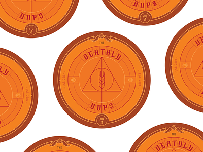Deathly Hops beer circle coaster deathly hallows harry potter hops