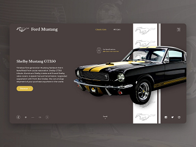 Classic Cars Website Concept app app ui design branding design system ui ux web webdesign website website design