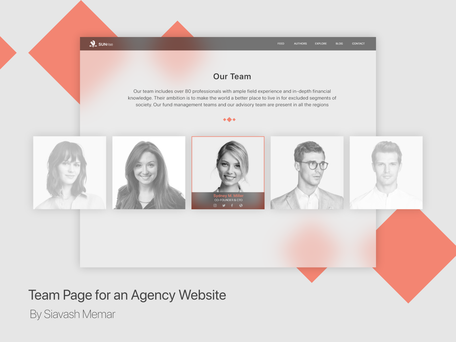 Team Page for an Agency Website by Siavash on Dribbble