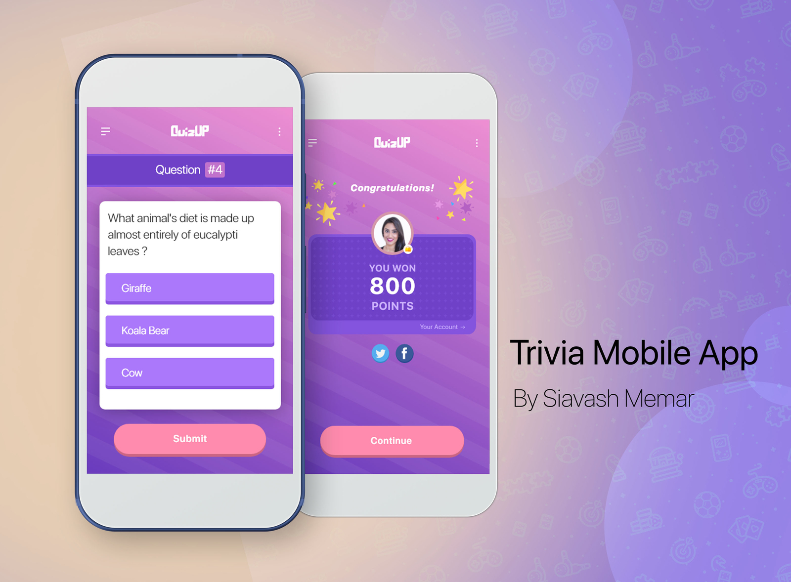 Trivia Mobile App By Siavash On Dribbble