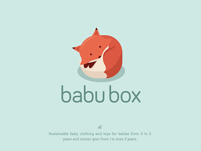 Cute fox logo for a baby clothing store