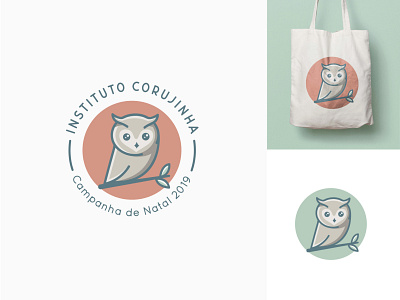 Cute owl logo for a charity organization