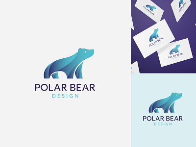 Polar Bear Design bear logo bright colors gradient logo logo designer polar bear technology logo