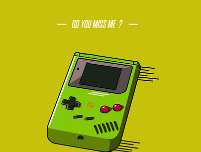 Game Boy classic flat game game art gameboy gameboy color gamer games gaming icon illustration illustrator legend legends minimal nostalgic vector