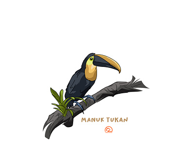 manuk tukan bird design icon illustration illustrator indonesia minimal toucan vector