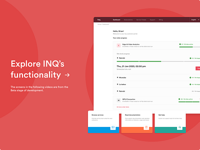 Functionality | INQ | Enterprise Network Management Platform app cards dashboard dashboard ui design flat lists minimal product design ui uidesign ux web