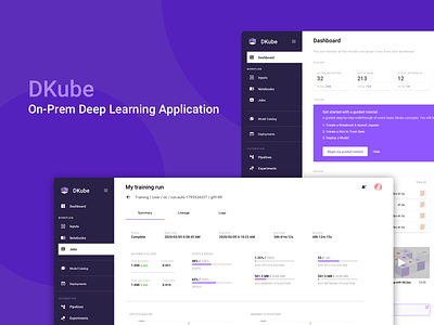 Deep learning Application app cards dashboard deep learning design dropdown lists machine learning product design ui ux web