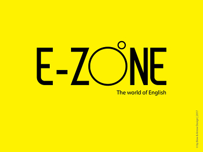 Logo design: E-zone, The world of English brand branding design e logo ezone graphic design identity logo logo design logodesign zone