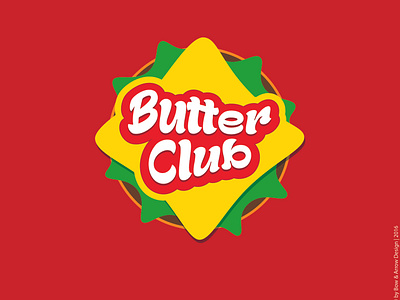 Logo design for fast food shop : Butter club b logo branding butter butter club fast food food food logo graphic design identity logo logo design logodesign sandwich symbol