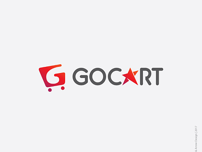 Gocart - ecommers web cart ecommers gocart logo design