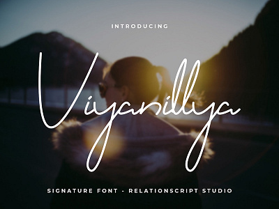 Viyanillya Font font font type fontdisplay handwrite lettering modern pairing script serif signature type typography