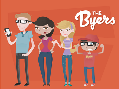 Meet The Byers character design comics illustration