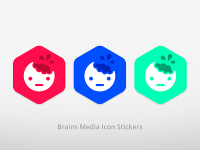 Brains Media Icon Stickers branding icon logo stickers